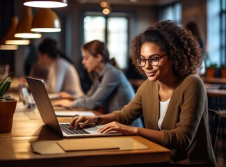 Business woman working in office