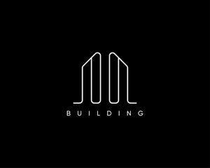 Building, real estate, property, skyscraper and cityscape logo design template for business identity. Abstract city building symbol design concept.