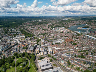 Obraz premium Southampton City Centre, Drone Photography, 48mp 