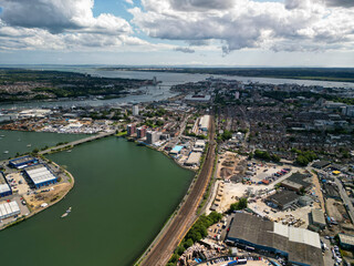 Fototapeta premium Southampton City Centre, Drone Photography, 48mp 