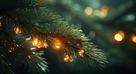Fototapeta na wymiar Pine tree Christmas background.