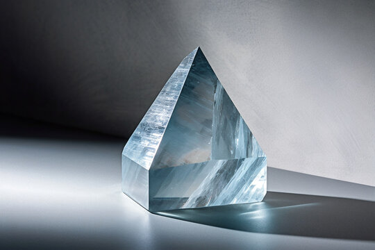 Ethereal Opulence: Translucent Gemstone Stand Showcase. Generative AI