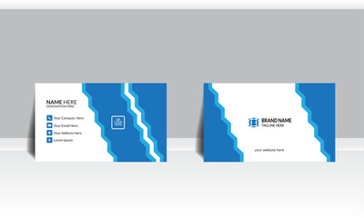 Timeless Elegance in Blue - A Sophisticated Business Card for Professionals