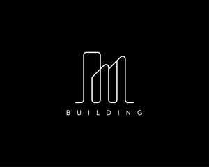 Building, real estate, property, skyscraper and cityscape logo design template for business identity. Abstract city building symbol design concept.