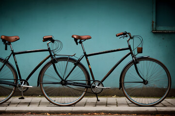 Fototapeta na wymiar a rusty retro style bicycle