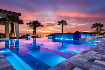 Immerse yourself in 'Liquid Horizons', a captivating series showcasing the seamless blend of water and sky through stunning Infinity Edge Swimming Pool designs.