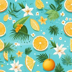seamless pattern, pattern, textile, fruit, summer