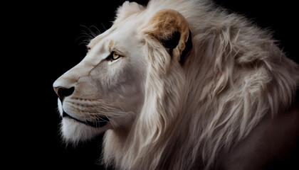 close up of a lion ai generative