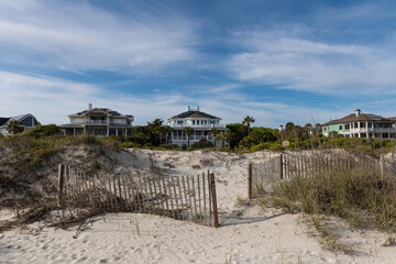 Wild Dunes Resort, South Carolina, USA - April 10, 2023. Ocean view luxury vacation homes at Wild Dunes Resort, Isle of Palms, South Carolina.