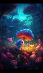 Obraz na płótnie Canvas fairytale mushroom in the forest