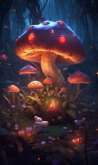 fairytale mushroom in the forest