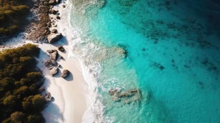 drone photo of the ocean beach