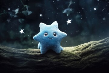 Fototapeta na wymiar twinkle small blue star