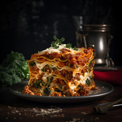 lasagna bolognese, lasagna, italian ,spinach,  cheese, 