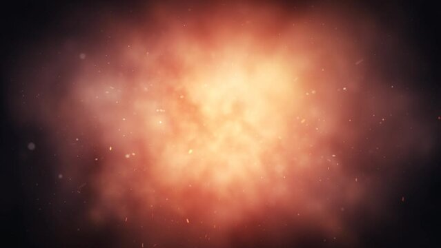 Flying into the Cloudy Red Depths 4K Loop features a view flying into red hued clouds and particles in a space-like atmosphere in a loop.