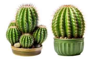 cactus isolated on transparent background ,thorny plant ,generative ai