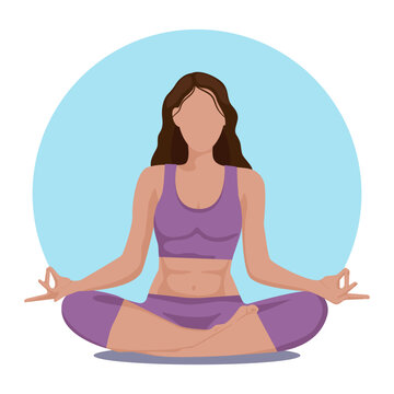 woman joga lotos position meditation