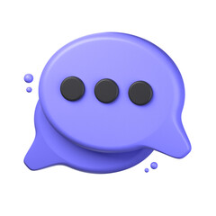 chatting 3d icon illustration object. user interface 3d rendering