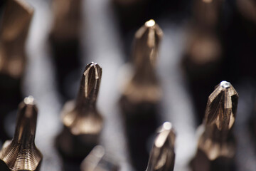 Macro shot of four sides screwdriver
