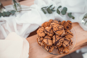 Different pieces of desserts in luxury wedding catering