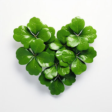 four clover green heart