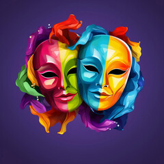 two carnival mask