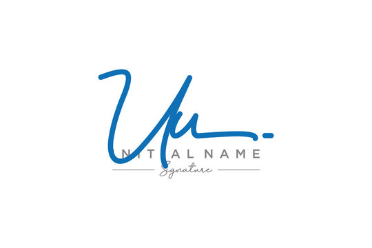 Initial UU signature logo template vector. Hand drawn Calligraphy lettering Vector illustration.