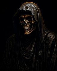 Fototapeta na wymiar scary halloween death skeleton ghost
