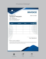vector business invoice design template.