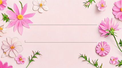 Naklejka na ściany i meble flowers on a wooden background