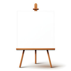 an image of an art easel with a blank canvas