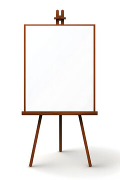 an easel with a white board on the top and legs