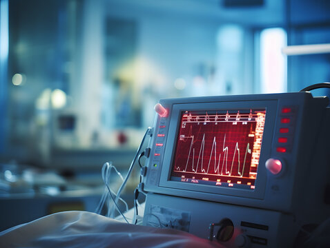Medical equipment, mini ECG monitor in intra-aortic balloon pump machine.