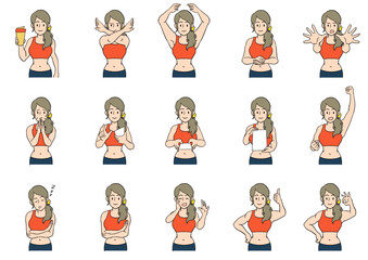 女性のパーソナルトレーナーセット02