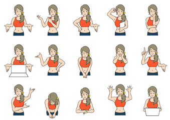 女性のパーソナルトレーナーセット01