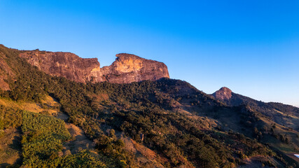 Pedra do Baú in São Bento do Sapucaí. Aerial view of the Rock.