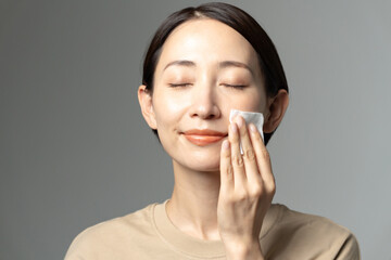 コットン　パッティング　美容