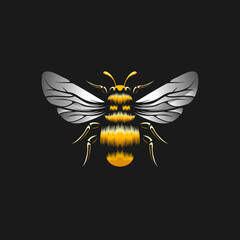 Vector Bee Design Illustration Template