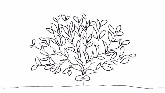 芽から植物が大きくなっていくアニメーション