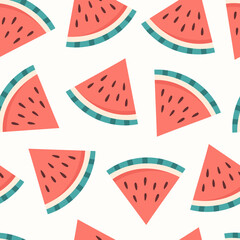 Cute vector watermelon seamless pattern