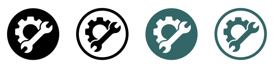 Manufacturing flat vector icons. Service vector icon designs