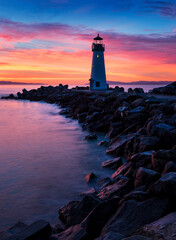 lighthouse at sunset © Jay