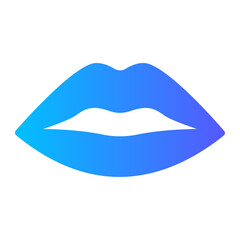 mouth gradient icon