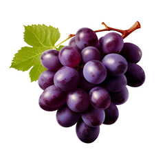 Fototapeta premium branch of grapes isolated on white background, transparent background