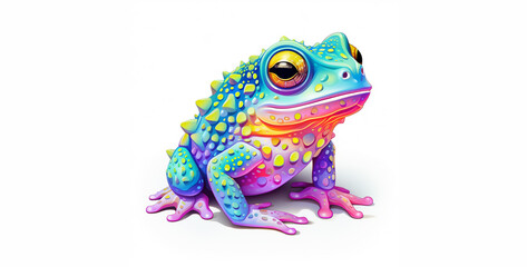pastel warty toad in the style ultra detailed hyper realistic modern wallpaper.Generative Ai content