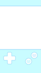 Obraz premium 16:9 レトロゲーム機な上下フレーム★PNG