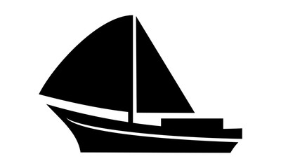 sailing ship vector logo illustration