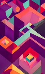 Fototapeta premium Technology background. Abstract background in technology and IT industry. AI-generated digital illustration.