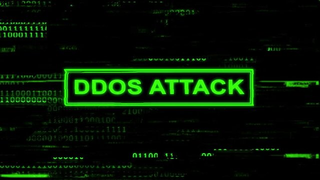 Abstract technical glitch background - DDoS Attack