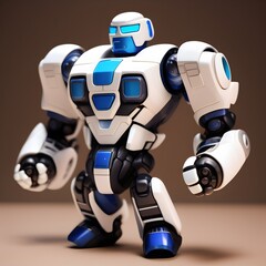 3d cute robot chibi figure Created by using generative AI